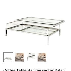 $7,000 EICHOLTZ HARVEY GLASS COFFEE TABLE For $1100