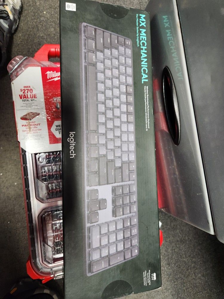 Logitech Mx Mechanical Wireless Tactile Switch Keyboard. Backlit Keys