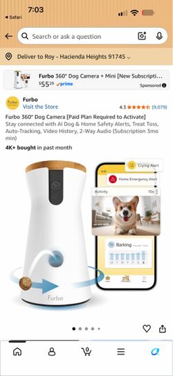 Furbo 360 Dog Camera NEW Factory Sealed