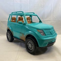 Mattel 2016 Barbie Cadillac Escalade SUV car Teal Blue FGC99 with seat belts car