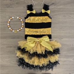 Girls boutique bumble bee costume