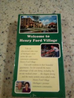 Vintage vhs video tape/ welcome to Henry ford village/ take an armchair tour of Michigan's most active retirement community