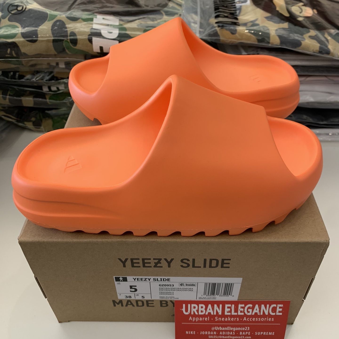 yeezy slides enfora orange
