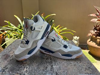 Air Jordan 4 Retro  SB White Navy Sneakers size 10