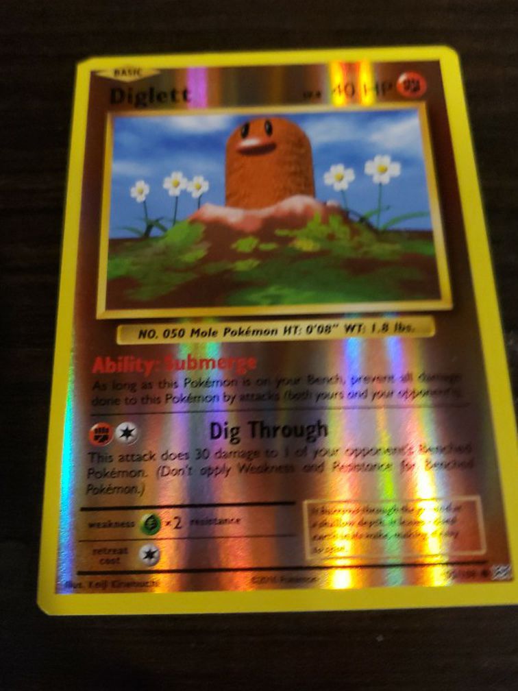 Diglett Pokemon Trading Card