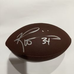 Ricky Williams Dolphins Saints Longhorn signed NFL Wilson Football Beckett COA