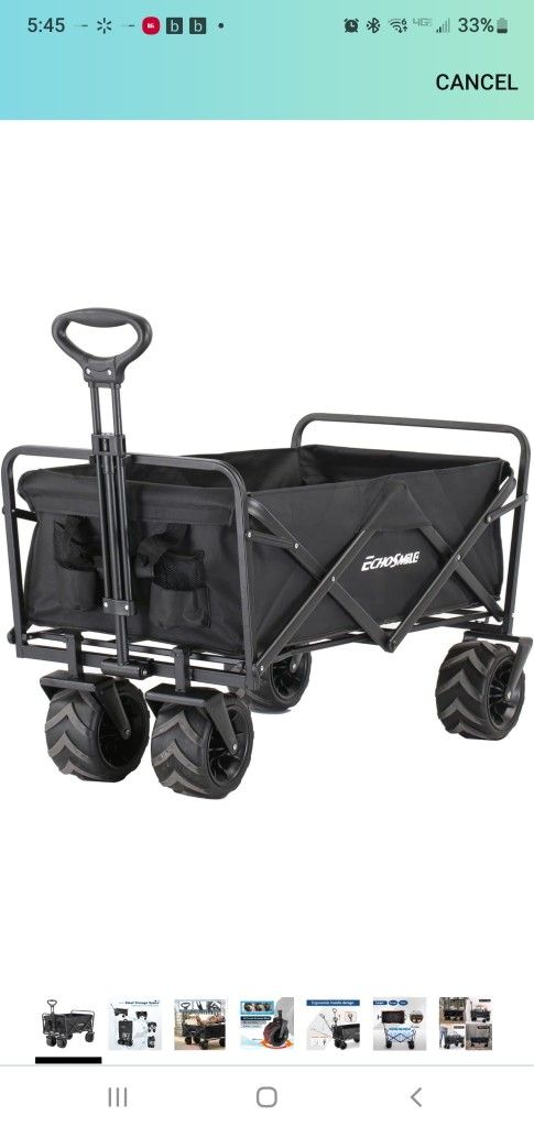 Black Folding Wagon
