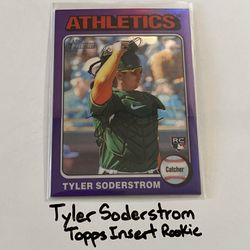 Tyler Soderstrom Oakland A’s Catcher Topps Short Print Insert Rookie Card. 