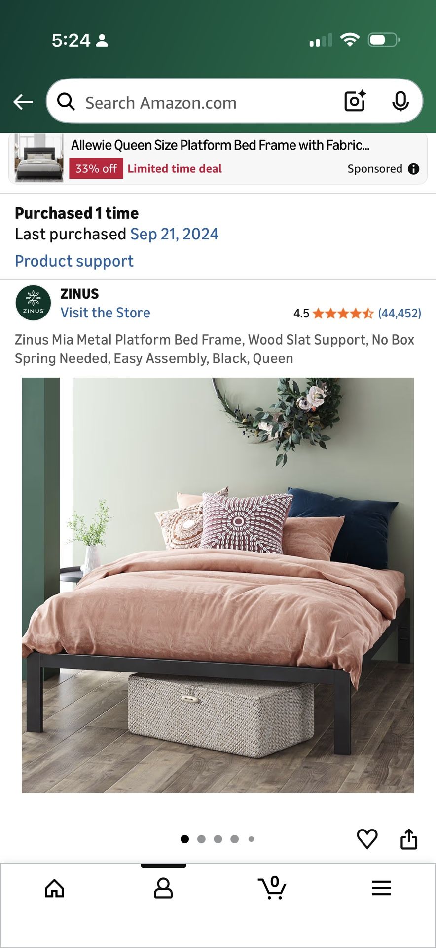 Zinus Queen Size Bed Frame