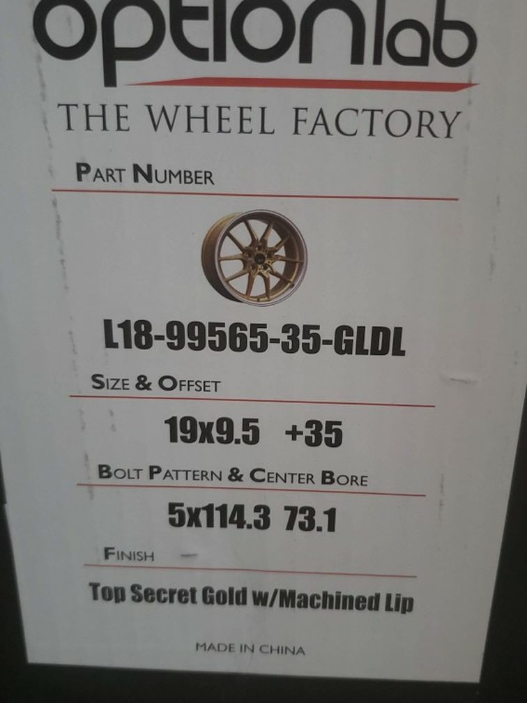 Option Lab Gold Wheels