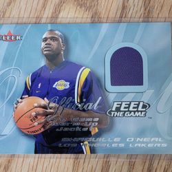 SHAQUILLE O'NEAL 2000 FLEER "FEEL THE GAME" JERSEY RELIC