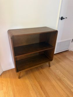 Mid-Century Modern Style Wood Bookshelf / Display Cabinet