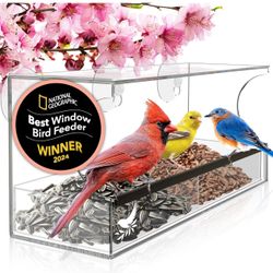 BRAND NEW IN BOX Window Bird Feeder Viewer Easy to Use, Squirrel Proof Design, Bird Feeders Watching with Strong Suction Cups-Large for Bird lovers