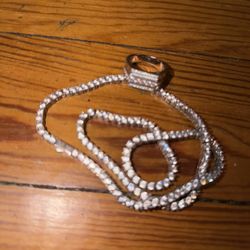 Cz Chain And Moissanite Ring 