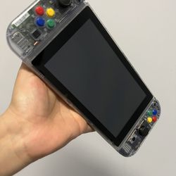 Nintendo Switch - Custom Clear Console And Controllers
