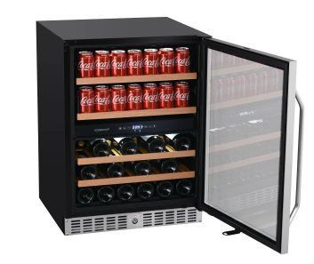 Edgestar Cwb8420dz 24 inch Wide Wine And Beverage Cooler 84 Can And 22 Bottle Capacity