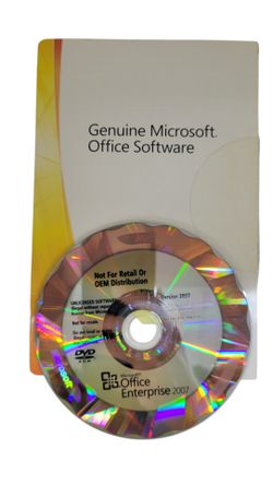 Microsoft Office Enterprise 2007 Backup Installation DVD Key Included