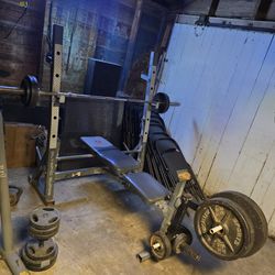 Workout Bench + Weights
