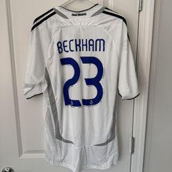Beckham Real Madrid Soccer Jersey Size L