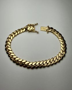 14K Cuban Link Bracelet – 6.5” – 19g – Box Clasp + Safety