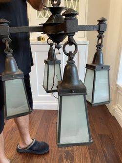 Chandelier Industrial Style Mission Rustic Industrial 