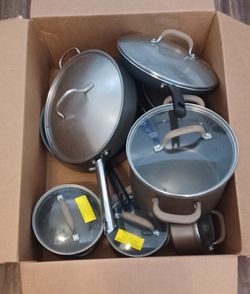 Circulon Hard Anodized Non-Stick Pots and Pans set - $125