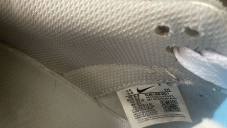 Grey and white dunks