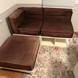 Modular Sectional Sofa with Ottoman & Storage Base