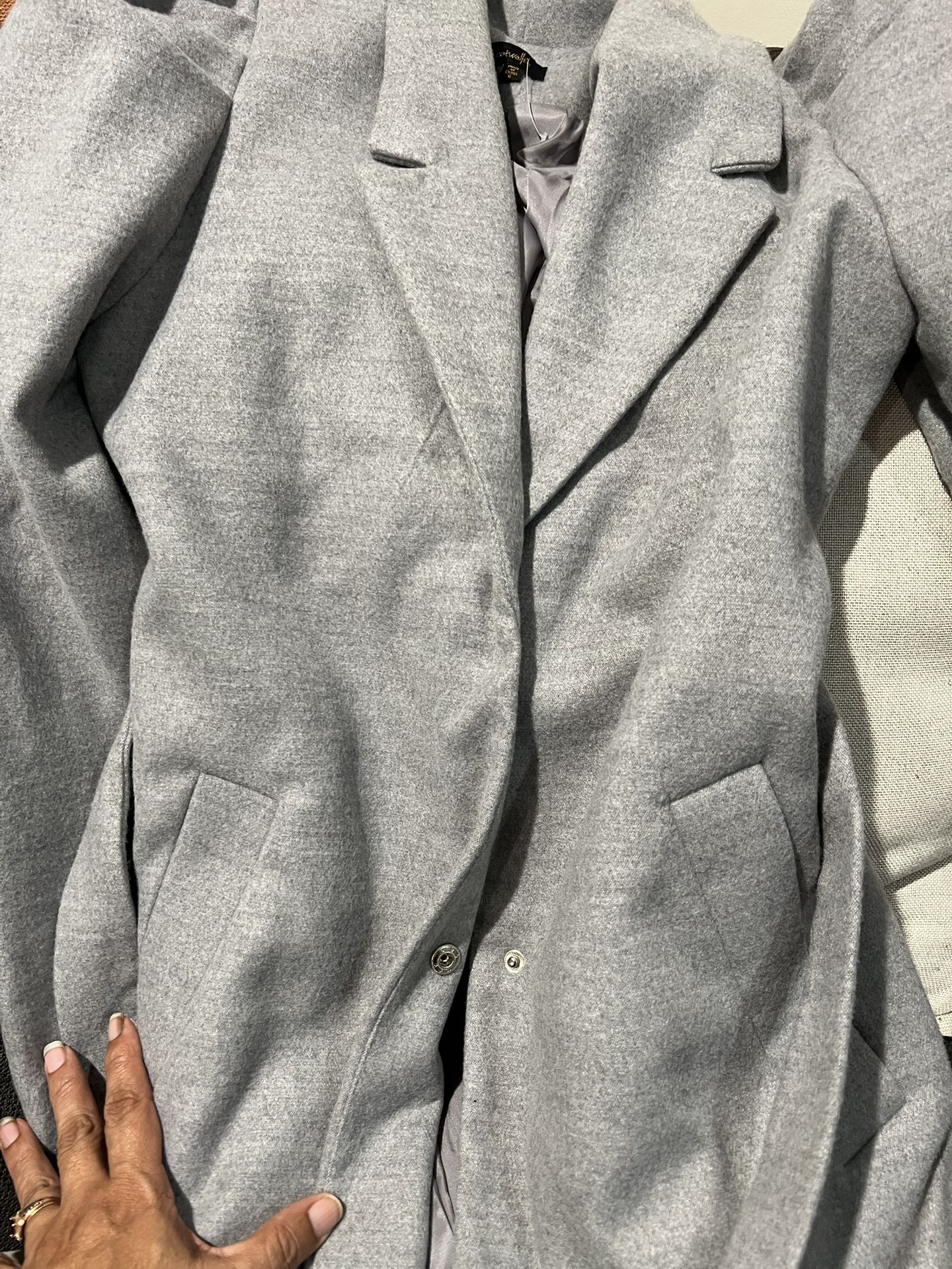 Light Gray Petite Women’s Trenchcoat