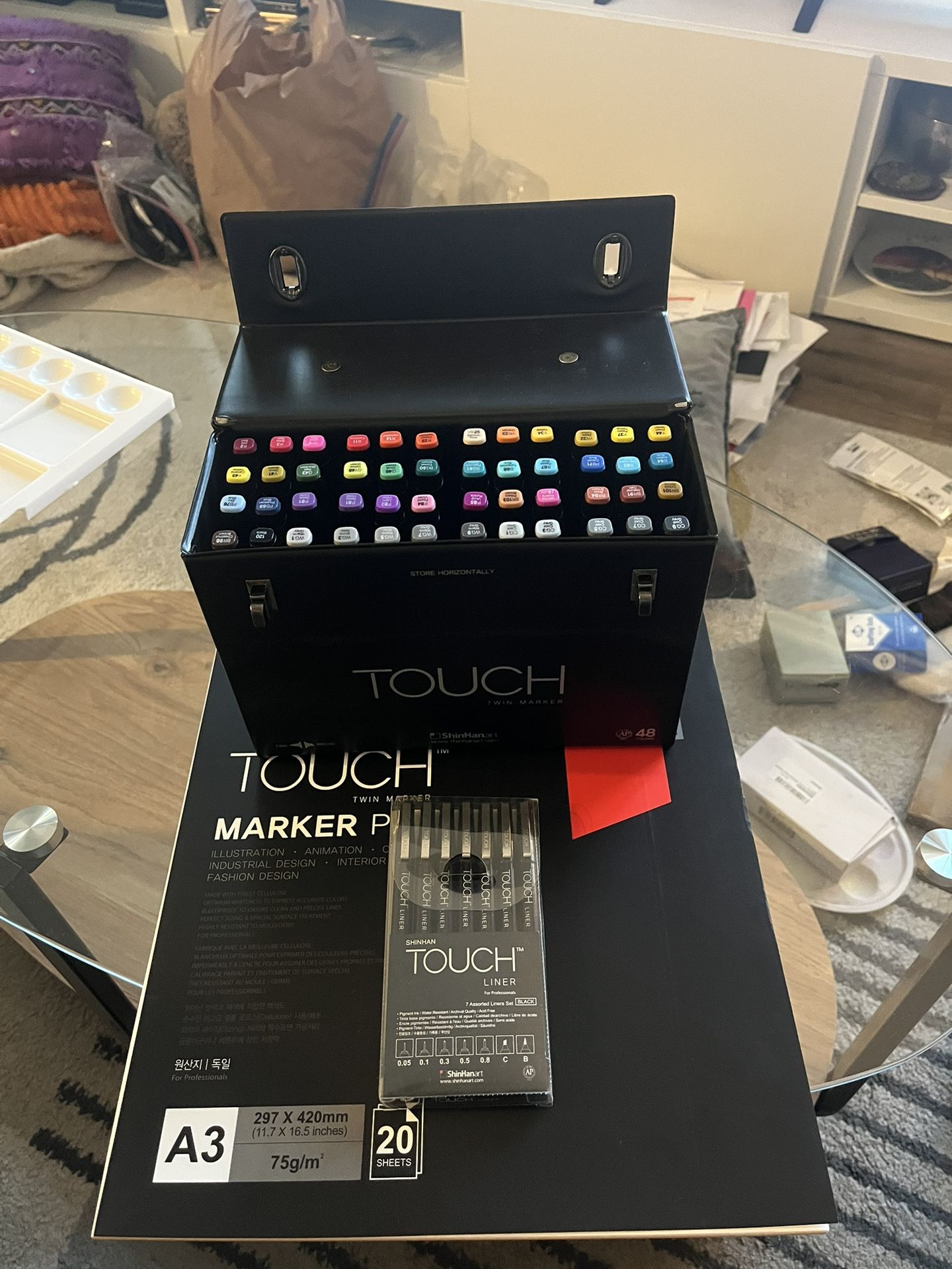Shinhan Touch Twin Markers, Marker Pad And Liners
