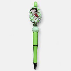 Betty Boop Green Beaded Ballpoint Twist Pen