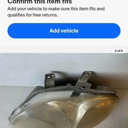 Passenger Headlight Honda Civic 2000