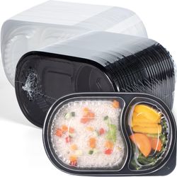 YANGRUI 21oz To Go Containers, 35-Pack Reusable Extra-Thick Meal Prep Boxes, Leakproof, BPA-Free