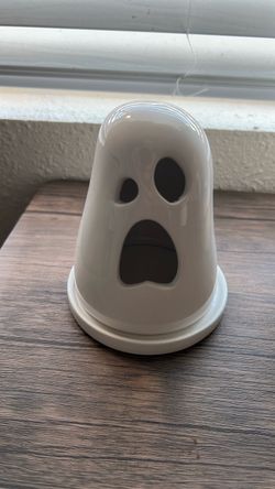 Ceramic Ghost Halloween Candle Holder