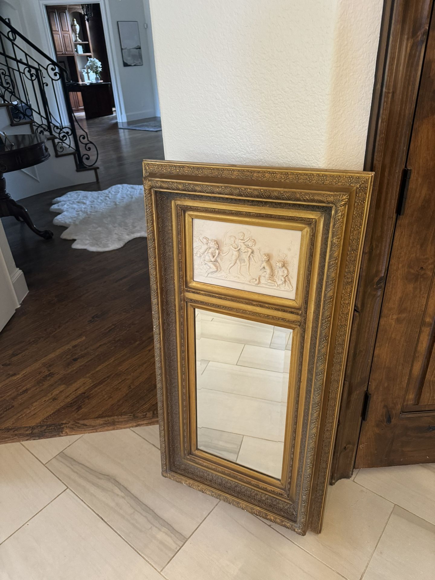 Relief Classic Scene Beveled Traumas Mirror