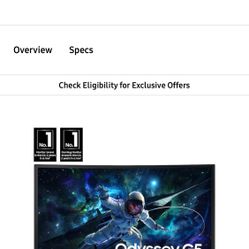 Samsung G5 Odyssey 32” (GAMING MONITOR)