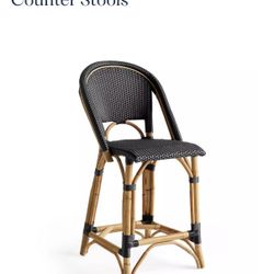 Brand New - In Box SERENA & LILY Riviera Rattan Counter Stools