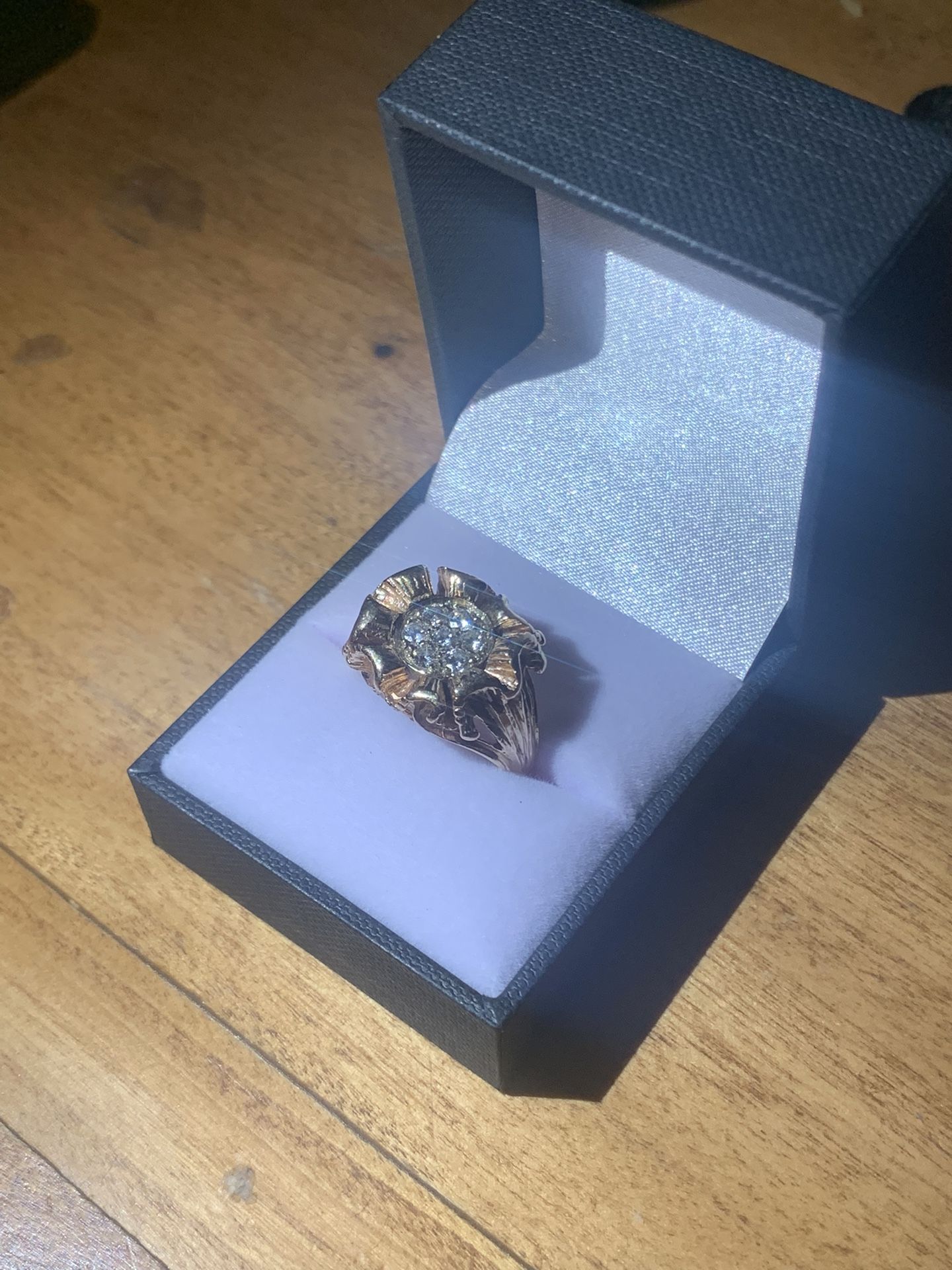 14k Gold Ring W/ Diamond Cluster