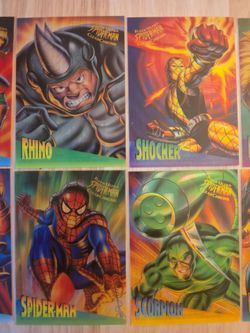 1995 Fleer Ultra Spiderman Clear Chrome full set of 10.