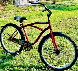 Classic Single Speed Cruiser in Deep Gorgeous Red Clean & Ready to Ride with no issues!