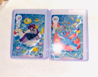 My Little Pony Trading Cards #mlp #cartoon For both cards: (Left Card Starlight Glimmer / Minuette UR Pool Card) Right Card (Trixie Lulamoon UR Pool C