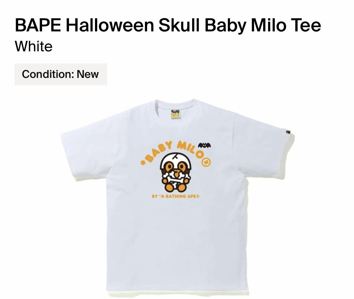BAPE Halloween Skull Baby Milo Tee