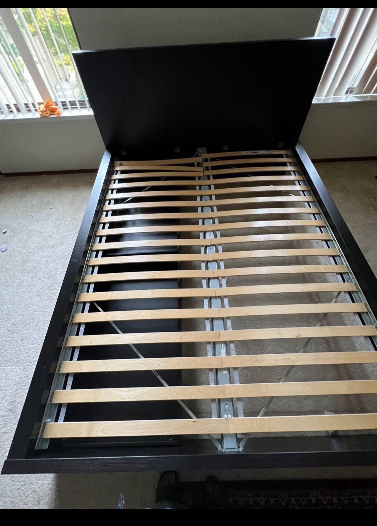 IKEA Bed Frame + Mattress + 2 Storage Drawers