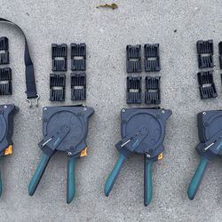 4 Ratcheting strap clamps