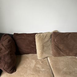 Sectional Sofa Brown Leather 