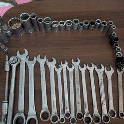 Mechanic's Special: Mixed Wrench & Socket Lot + 18" Duralast Breaker Bar (+40 pieces)