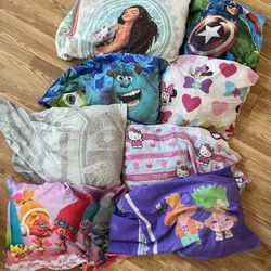 8 Sets Of Twin Size Sheets. $5 Each Set.