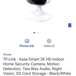TP link - Smart 2K smart HD  indoor security camera 