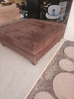 Chocolate brown ottoman
