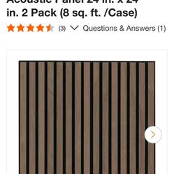  MSI Harmony Sable Mixed Wood Sound Absorbing Acoustic Panel 24 in. x 24 in. 2 Pack (8 sq. ft. /Case